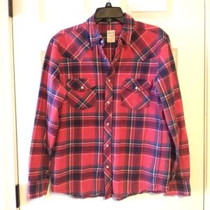 AG Adriano Goldschmied Men's Western Rockabilly Flannel Shirt